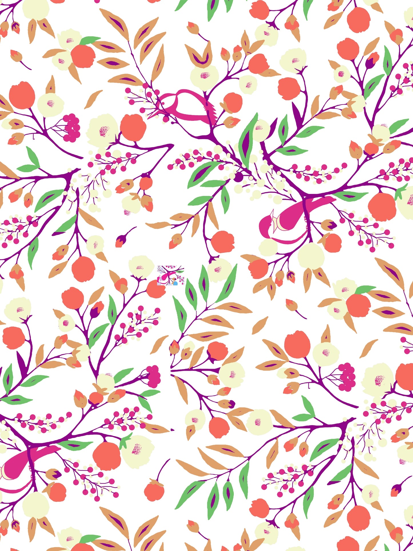 Dreamscape 100% Cotton 180 TC Floral Bedsheet Set - Colour: Orange