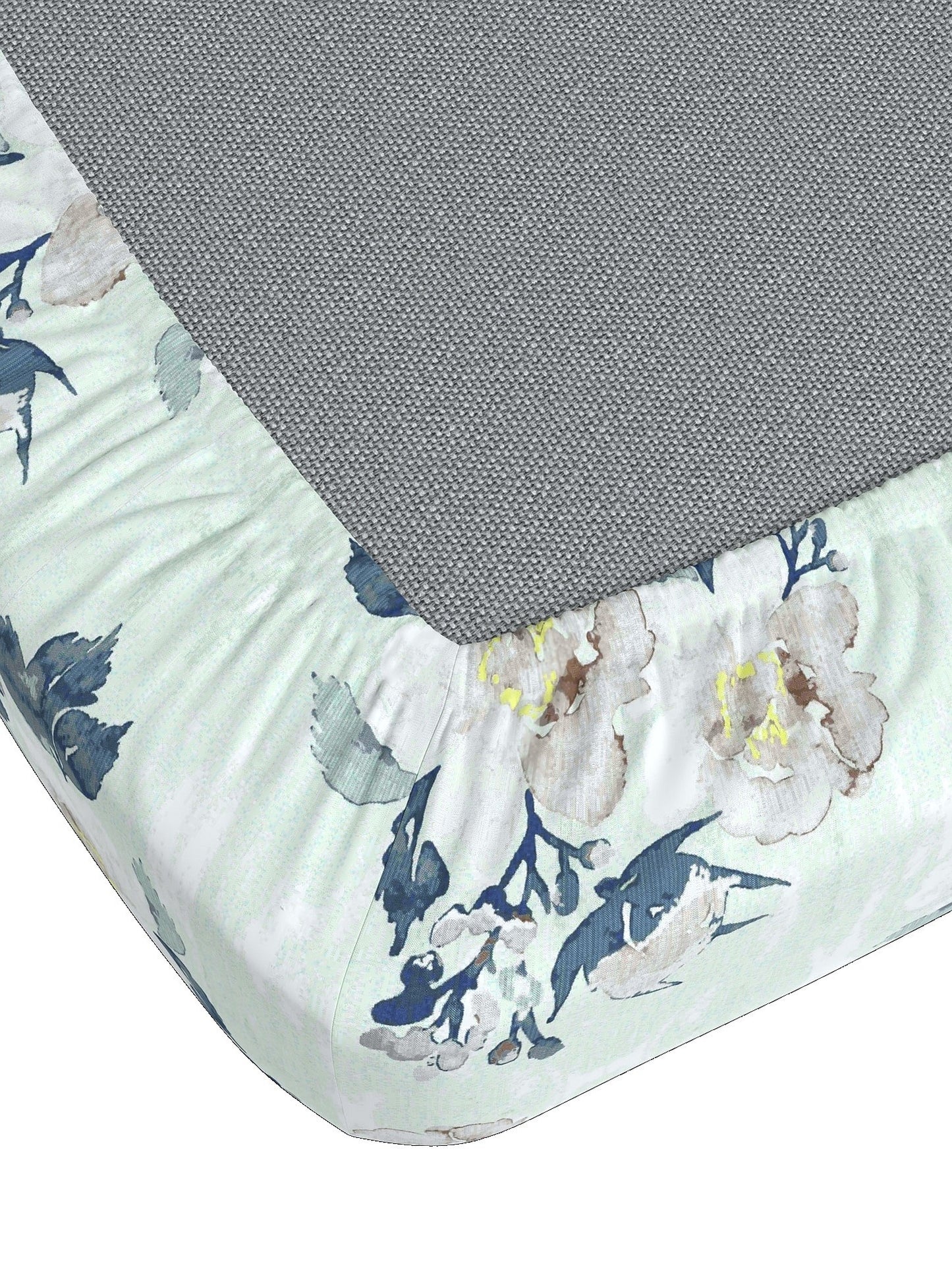 Dreamscape 100% Cotton 180 TC Floral Bedsheet Set - Colour: Blue