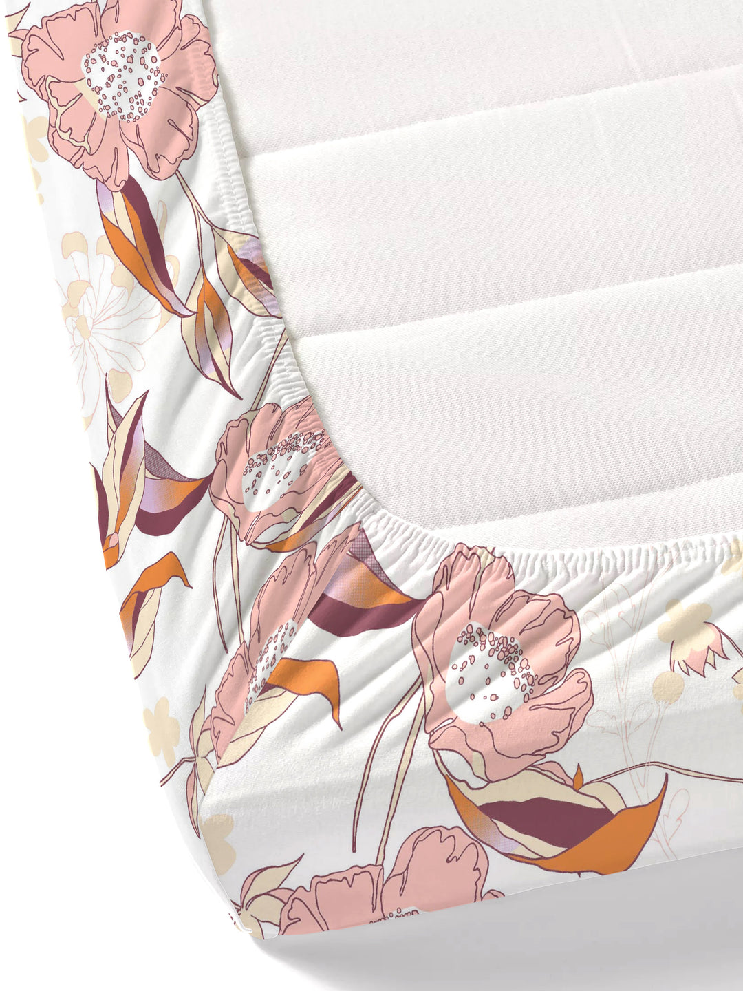 Home Ecstasy 100% Cotton 140TC Floral Bedsheet Set, Premium