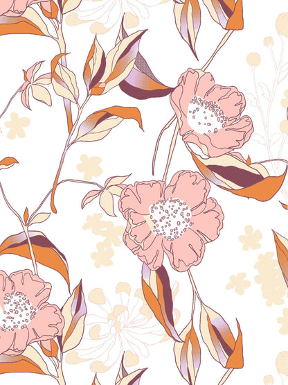 Home Ecstasy 100% Cotton | Floral Bedsheet Set | 140 TC | Beige
