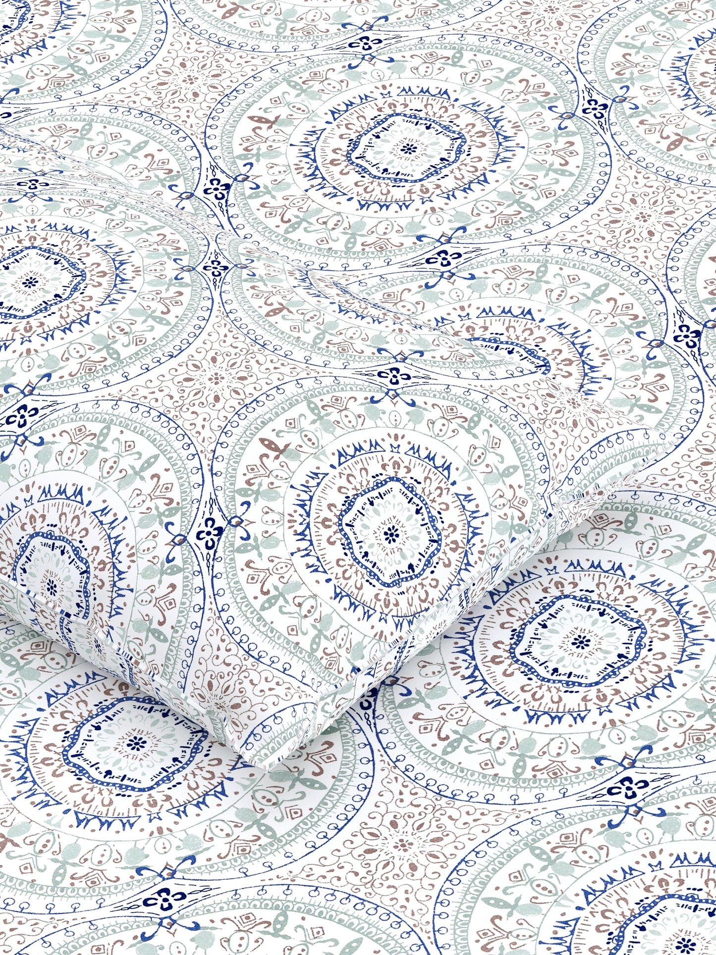 Home Ecstasy 100% Cotton 300 TC Floral Bedsheet Set - Colour: Blue