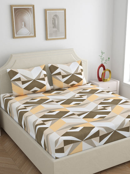 Home Ecstasy 100% Cotton Floral King Bedsheet Set | 300 TC