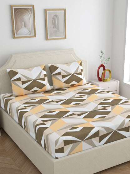 Home Ecstasy 100% Cotton 300 TC Floral Bedsheet Set - Colour: Multi