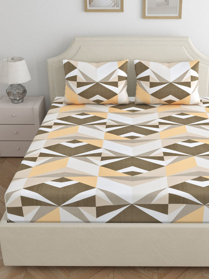 Home Ecstasy 100% Cotton 300 TC Floral Bedsheet Set - Colour: Multi