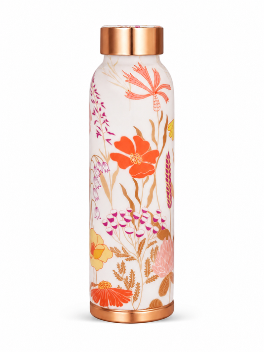 Home Ecstasy 100% Pure Copper Water Bottle | Leak Proof, Durable & Rust Proof | Non-Toxic & BPA Free Bottle | Eco Friendly Water Bottle (900 ml) (Pack of 1)