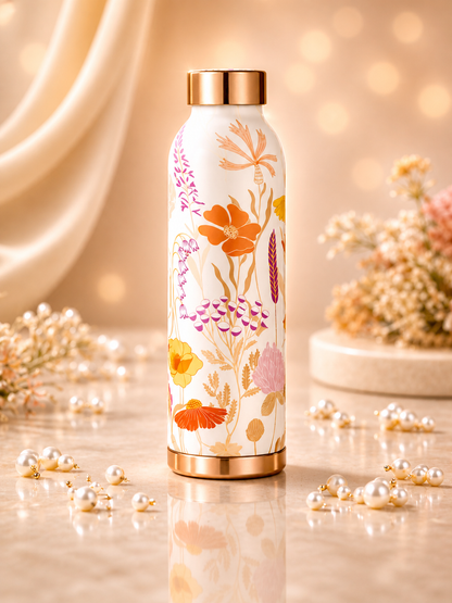 Home Ecstasy 100% Pure Copper Water Bottle | Leak Proof, Durable & Rust Proof | Non-Toxic & BPA Free Bottle | Eco Friendly Water Bottle (900 ml) (Pack of 1)
