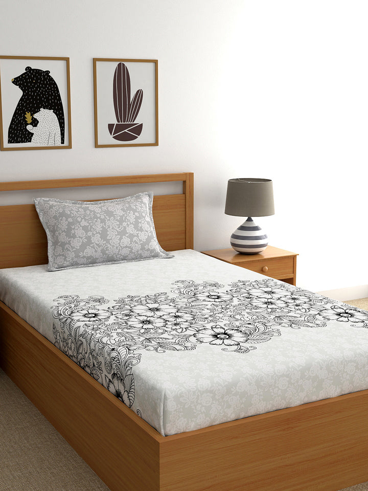 My Room 100% Cotton Floral Bedsheet Set