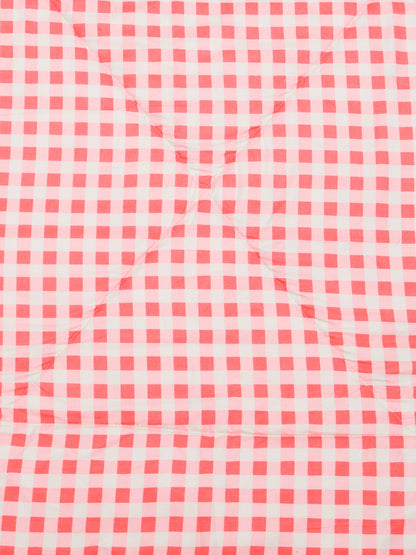 Home Ecstasy Wrinkle and Fade Resistant 150 GSM Floral Quilt (Comforter) - Colour: Off white & Peach