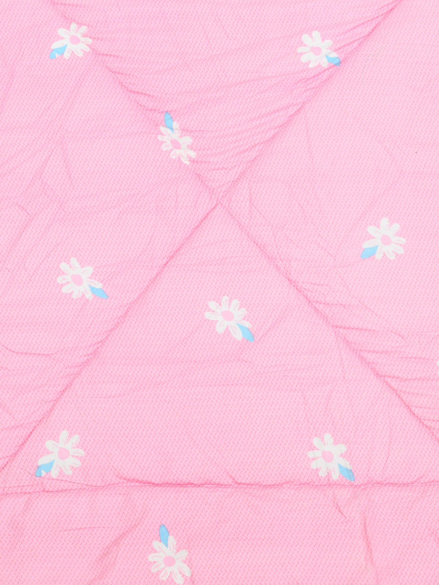 Home Ecstasy Wrinkle and Fade Resistant 150 GSM Floral Quilt (Comforter) - Colour: Green & Pink