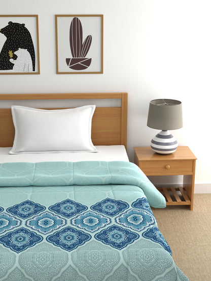 Home Ecstasy 100% Cotton Solid Comforter | 200 GSM | Blue
