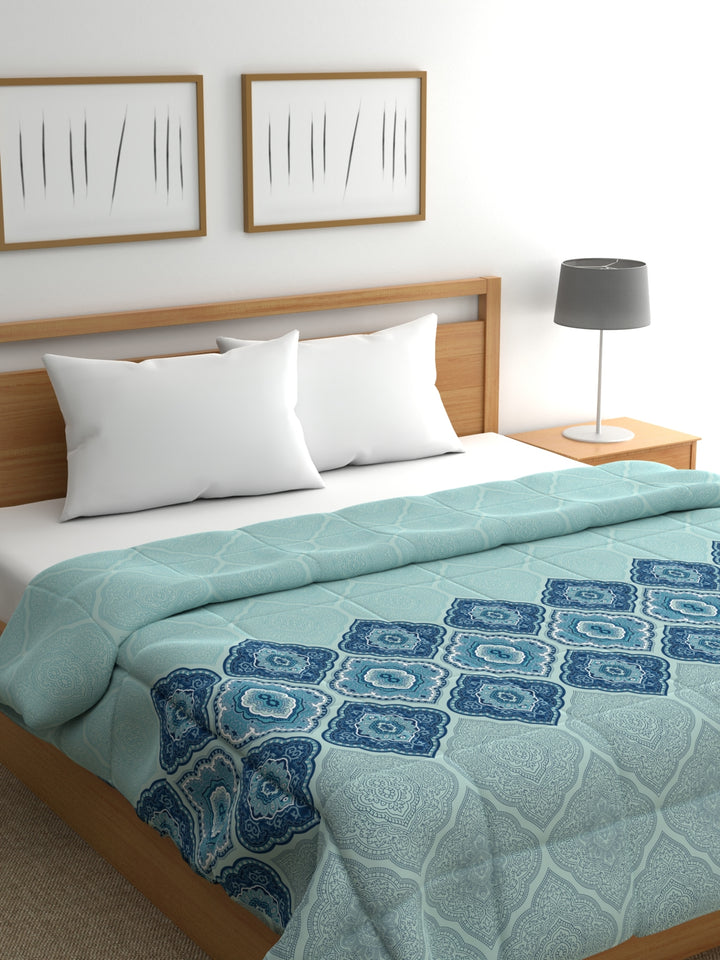 Home Ecstasy 100% Cotton Solid Comforter | 200 GSM | Blue