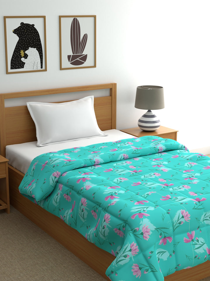 Home Ecstasy 100% Cotton Solid Comforter | 200 GSM | Sea Green