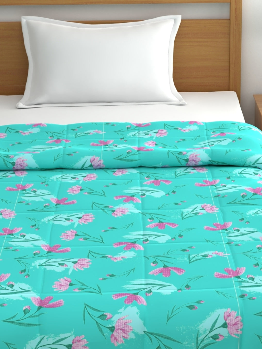 Home Ecstasy 100% Cotton Solid Comforter | 200 GSM | Sea Green