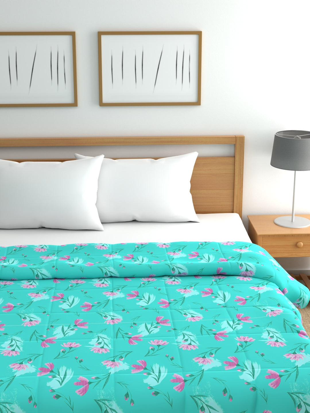 Home Ecstasy 100% Cotton Solid Comforter | 200 GSM | Sea Green