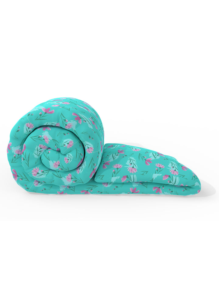 Home Ecstasy 100% Cotton Solid Comforter | 200 GSM | Sea Green