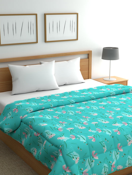 Home Ecstasy 100% Cotton Solid Comforter | 200 GSM | Sea Green