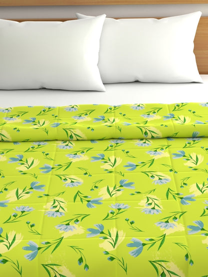 Home Ecstasy 100% Cotton Ethnic Comforter | 200 GSM | Lime Green