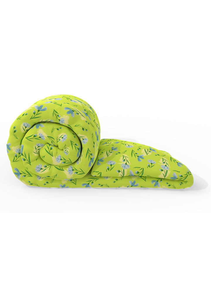 Home Ecstasy 100% Cotton Ethnic Comforter | 200 GSM | Lime Green