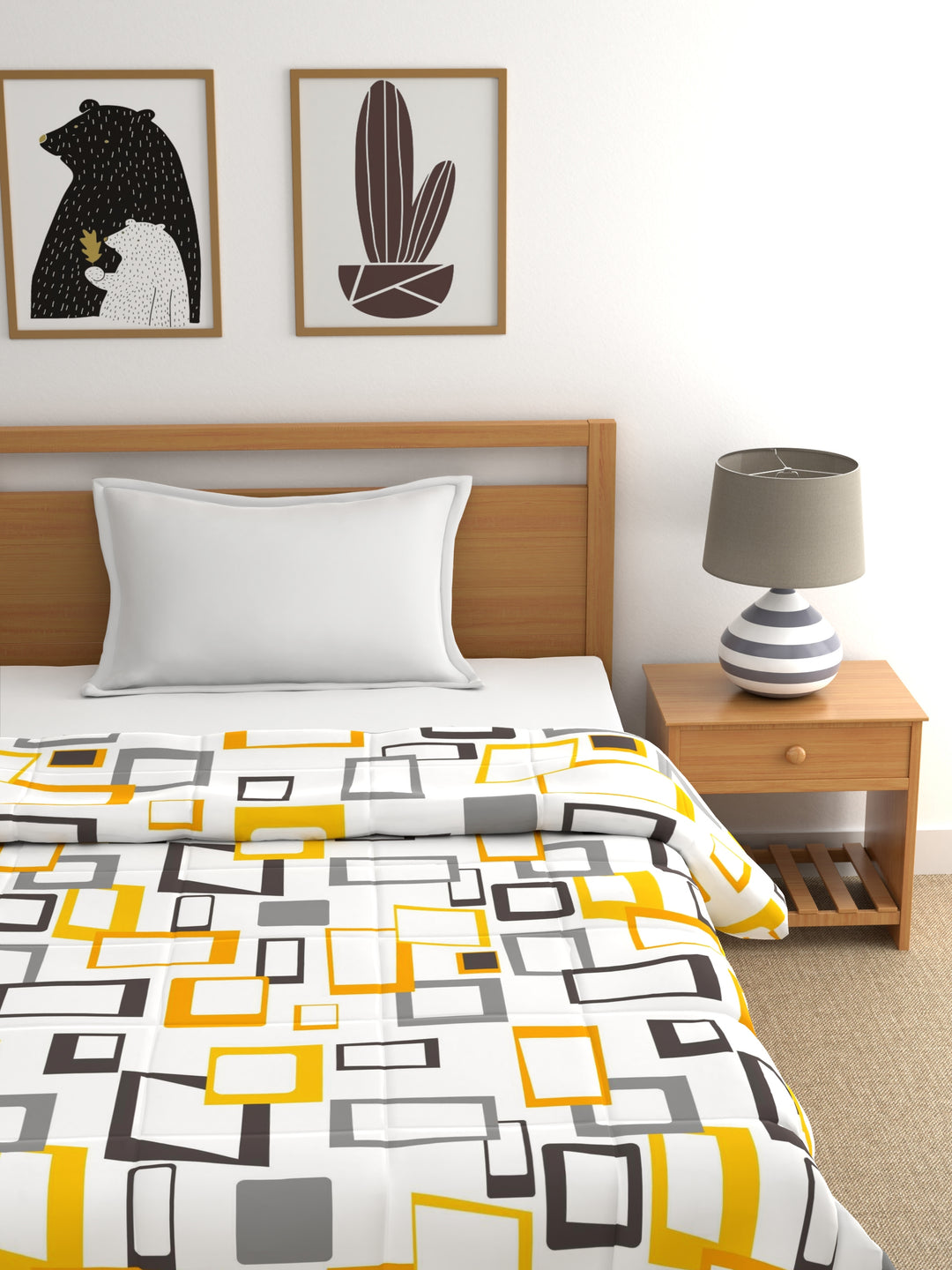 Home Ecstasy 100% Cotton 200GSM Geometric Comforter