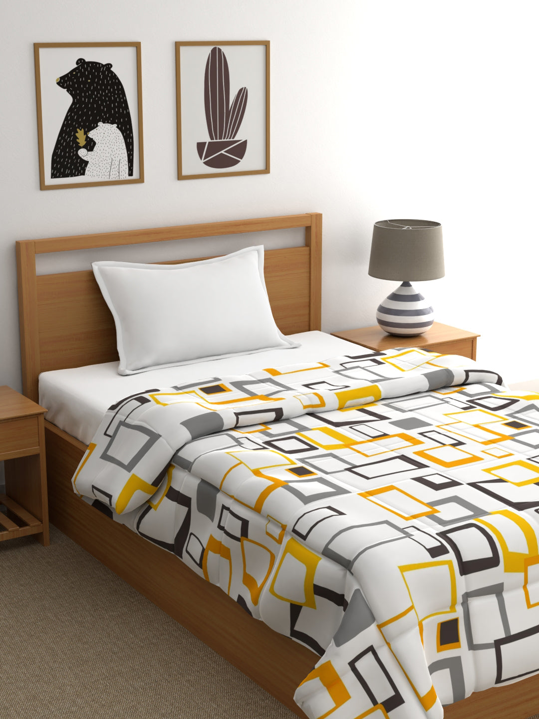 Home Ecstasy 100% Cotton 200GSM Geometric Comforter