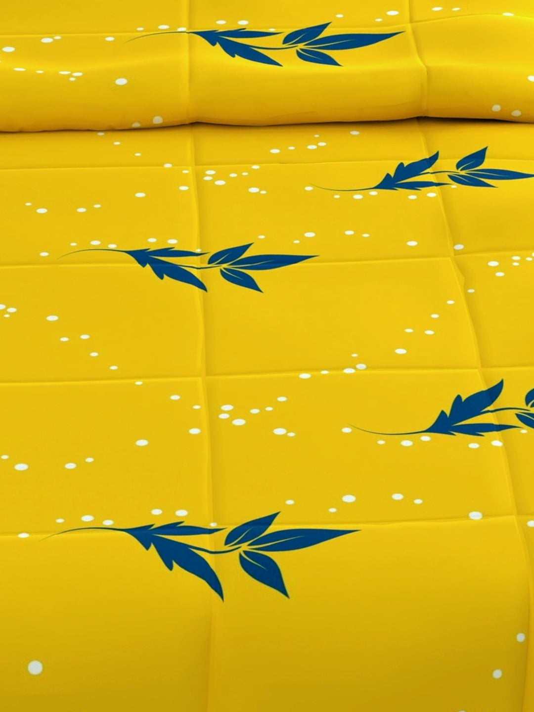 Home Ecstasy 100% Cotton 150 TC Floral Quilt - Colour: Yellow