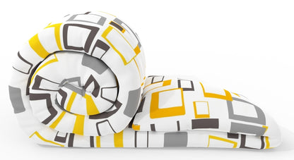 Home Ecstasy 100% Cotton 150 TC Floral Quilt - Colour: Yellow