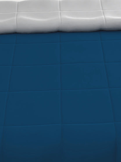 Home Ecstasy 100% Cotton Solid Comforter | 200 GSM | Ash Grey And Navy