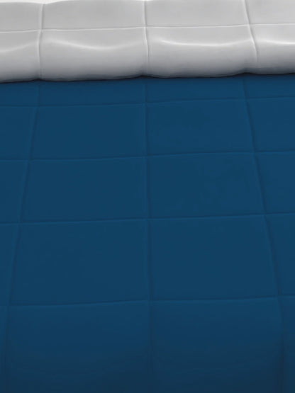 Home Ecstasy 100% Cotton Solid Comforter | 200 GSM | Ash Grey And Navy