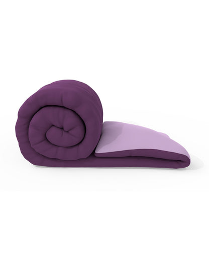 Home Ecstasy 100% Cotton Solid Comforter | 200 GSM | Purple And Pink