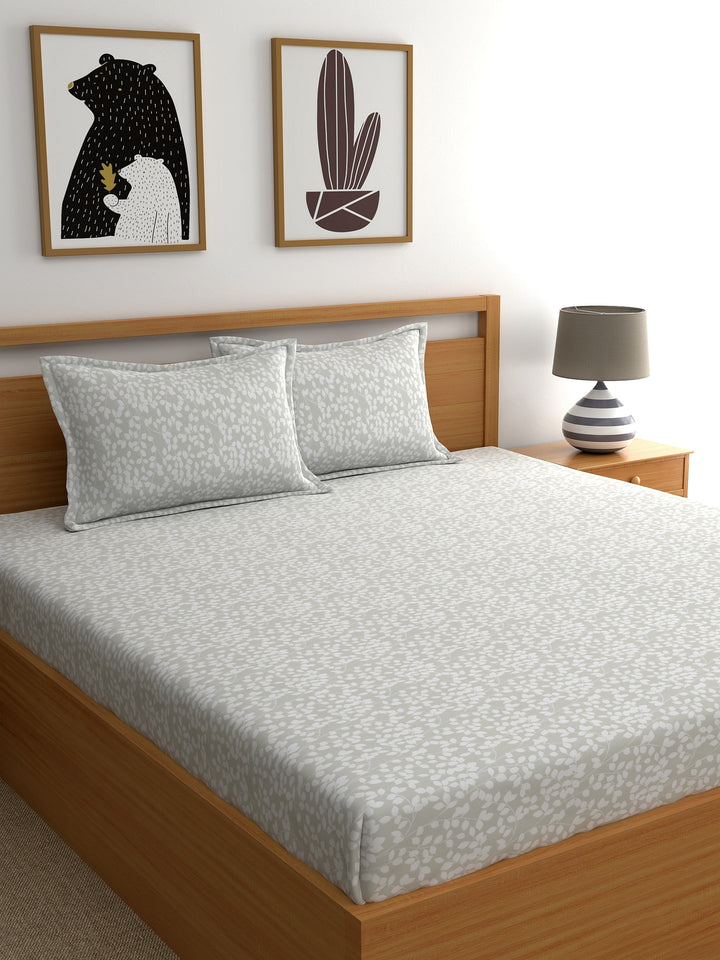 Dreamscape 100% Cotton Floral Bedsheet Set | 300 TC | Multicolour
