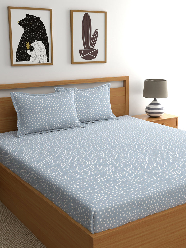 Dreamscape 100% Cotton Floral Bedsheet Set | 300 TC | Multicolour