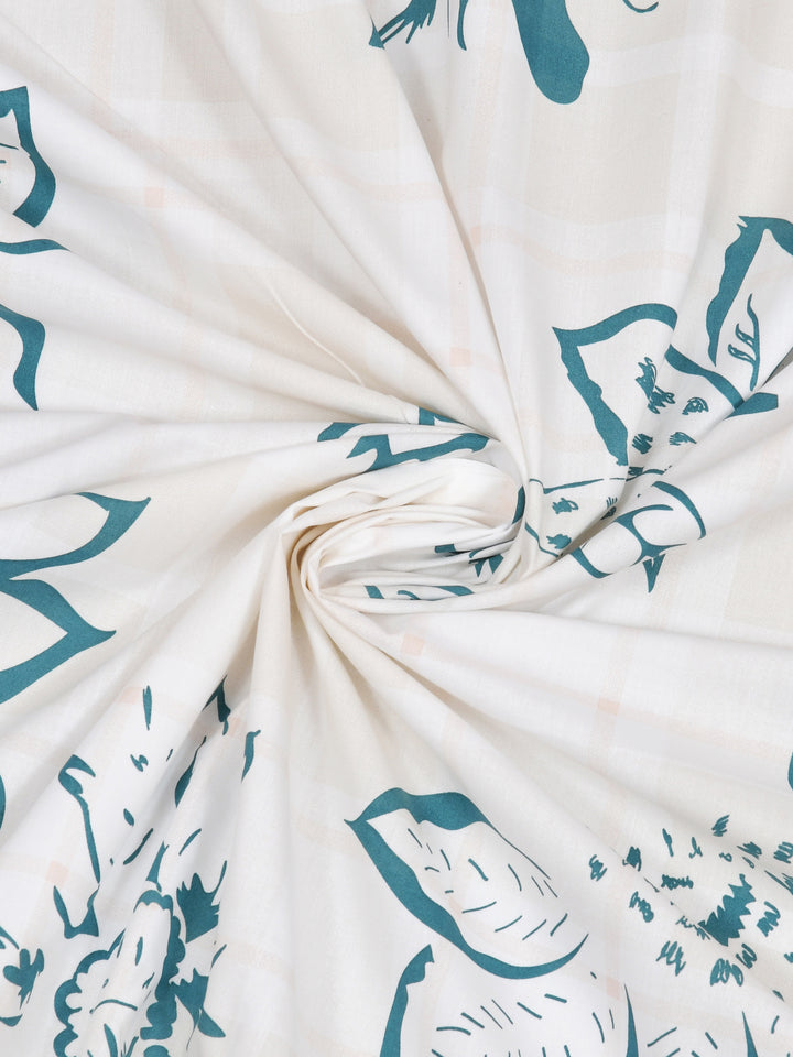 Dreamscape 100% Cotton Floral Bedsheet Set | 300 TC | Multicolour