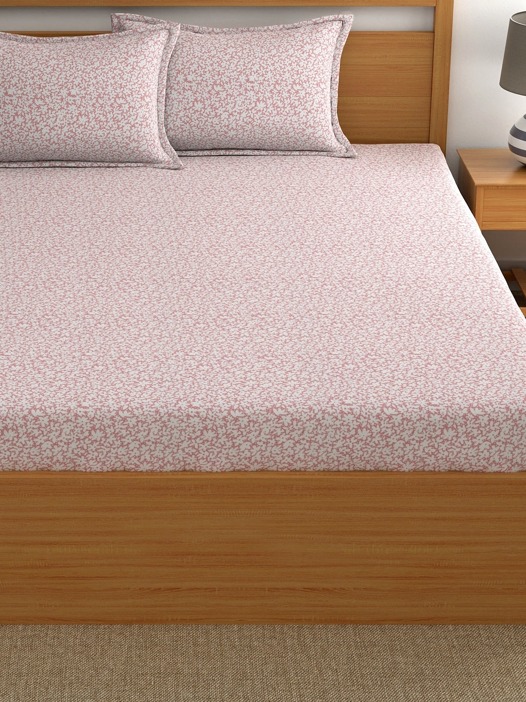 Dreamscape 100% Cotton Floral Bedsheet Set | 300 TC | Multicolour