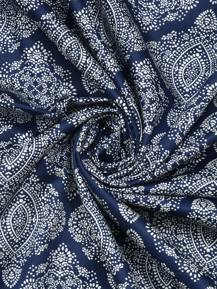 Dreamscape 100% Cotton Premium Bedsheet Set | 300 TC | Navy Blue