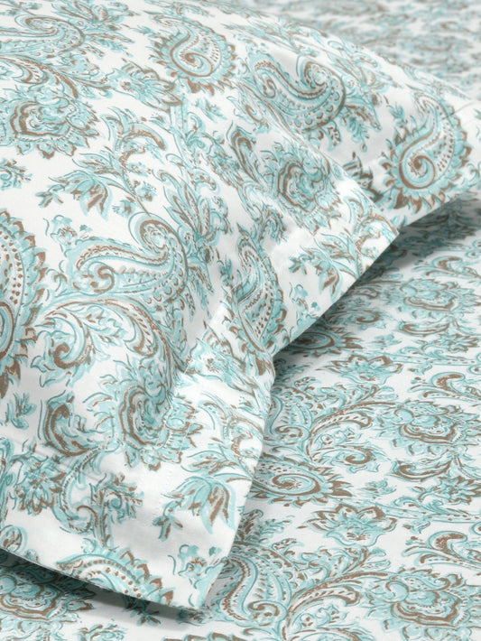 Dreamscape 100% Cotton Premium Bedsheet Set | 300 TC | White