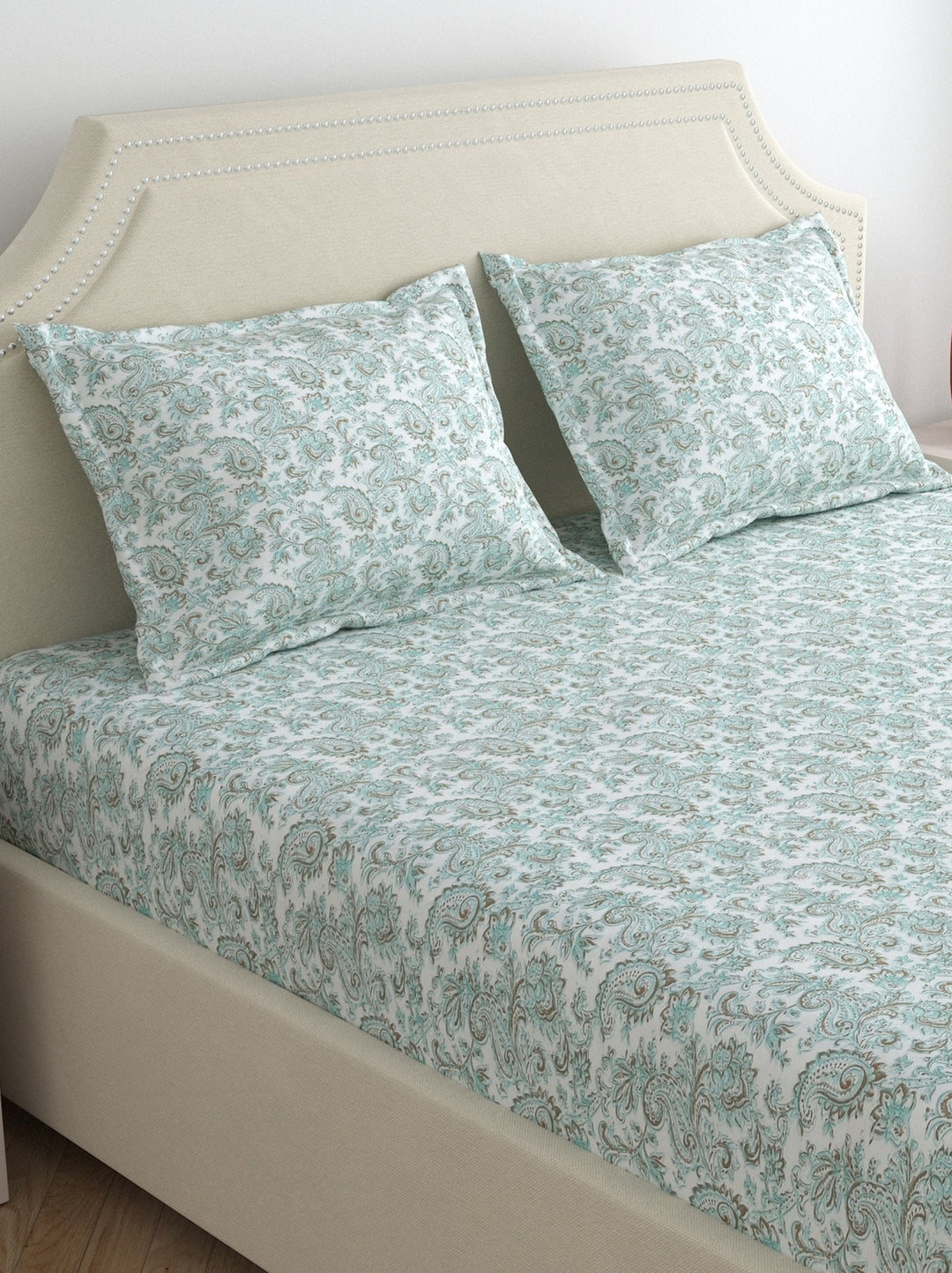 Dreamscape 100% Cotton Premium Bedsheet Set | 300 TC | White