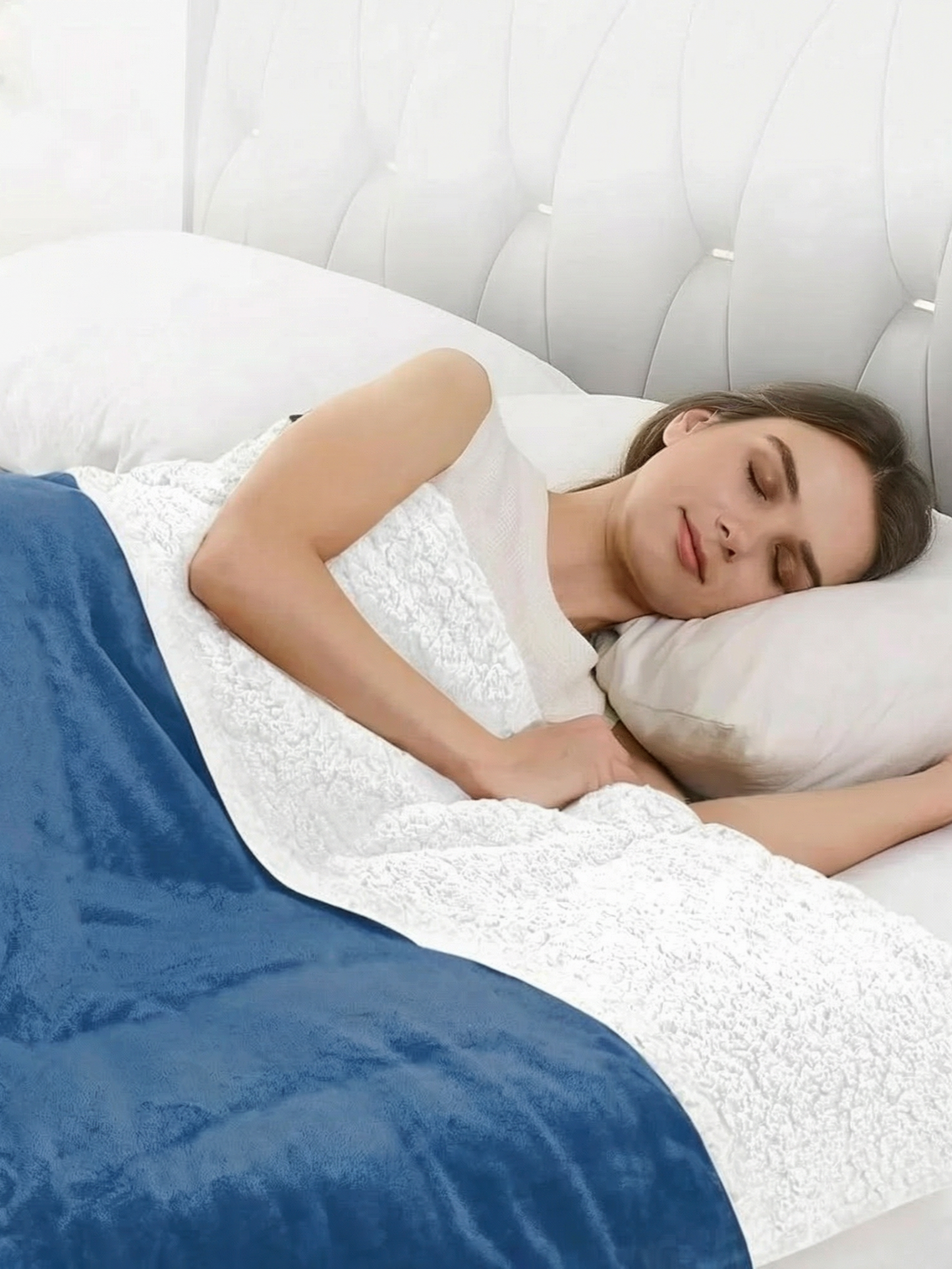 Home Ecstasy Sherpa Blanket 350 GSM - Colour: Blue