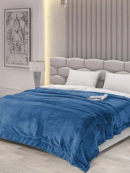 Home Ecstasy Sherpa Blanket 350 GSM - Colour: Blue
