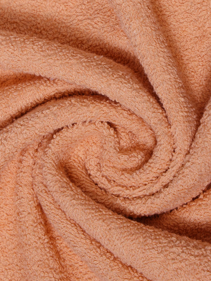 Dreamscape 100% Cotton 520 GSM Bath Towel Set of 2 | Blue & Light Orange