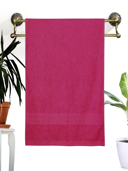 Dreamscape 100% Cotton 550 GSM Bath Towel | Dark Pink