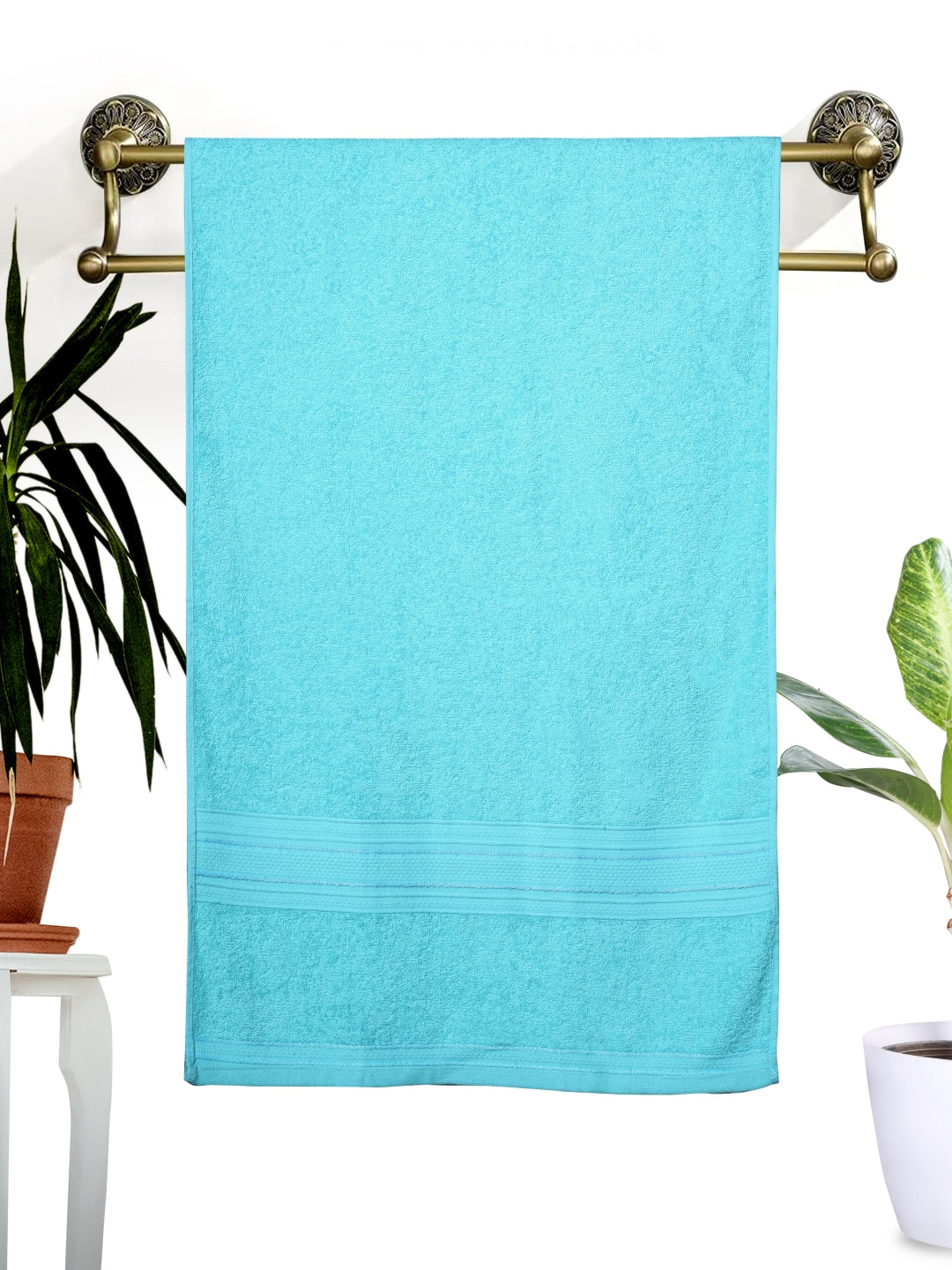 Dreamscape 100% Cotton 520 GSM Bath Towel | Turquoise