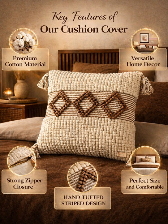 Home Ecstasy Boho Cushion Covers (Pack of 5), 18" x 18"