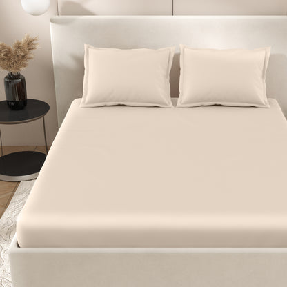 Home Ecstasy 100% Bamboo Bedsheet | 300 TC | Taupe