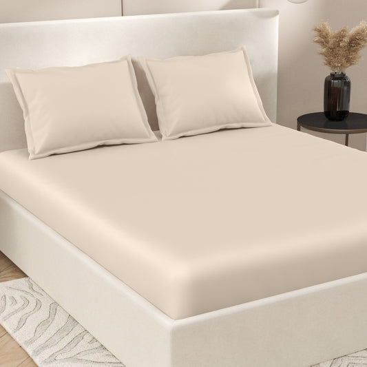 Home Ecstasy 100% Bamboo Bedsheet | 300 TC | Taupe
