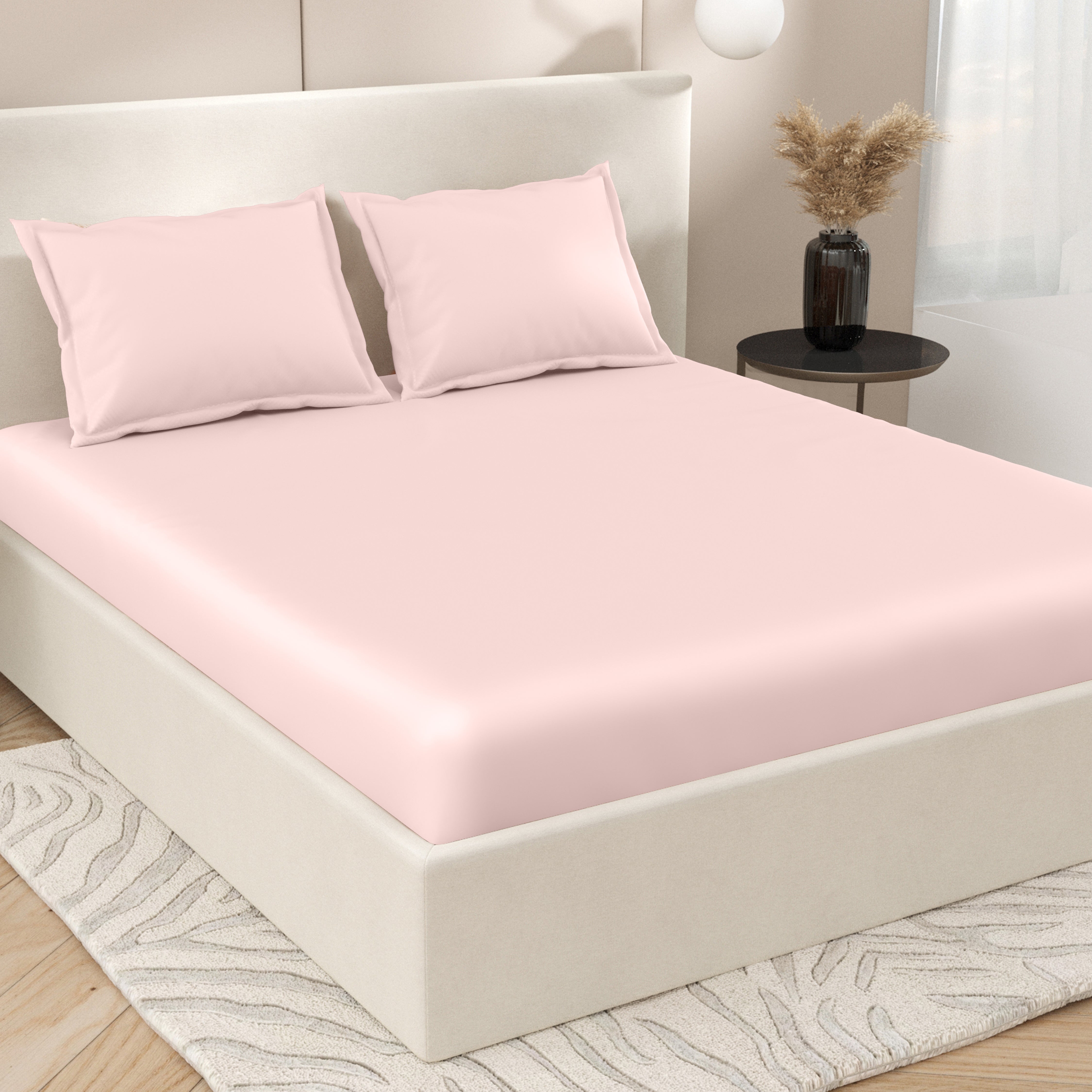 Home Ecstasy 100% Bamboo Bedsheet | 300 TC | Sepia Rose