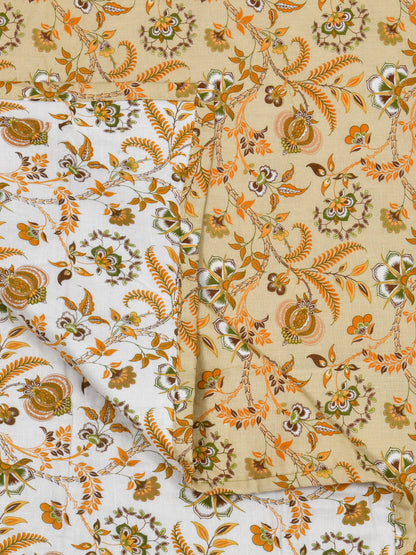 Home Ecstasy 100% Cotton Dohars for Double Bed | 210 TC | Beige