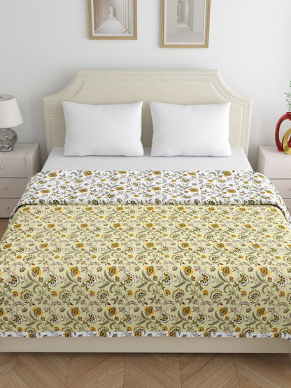 Home Ecstasy 100% Cotton Dohars for Double Bed | 210 TC | Green