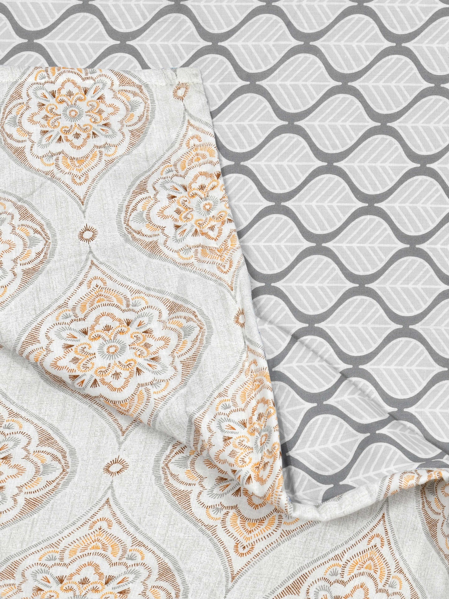 Home Ecstasy 100% Cotton Dohars for Double Bed | 210 TC | Orange