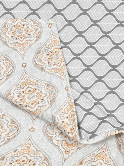 Home Ecstasy 100% Cotton Dohars for Double Bed | 210 TC | Orange