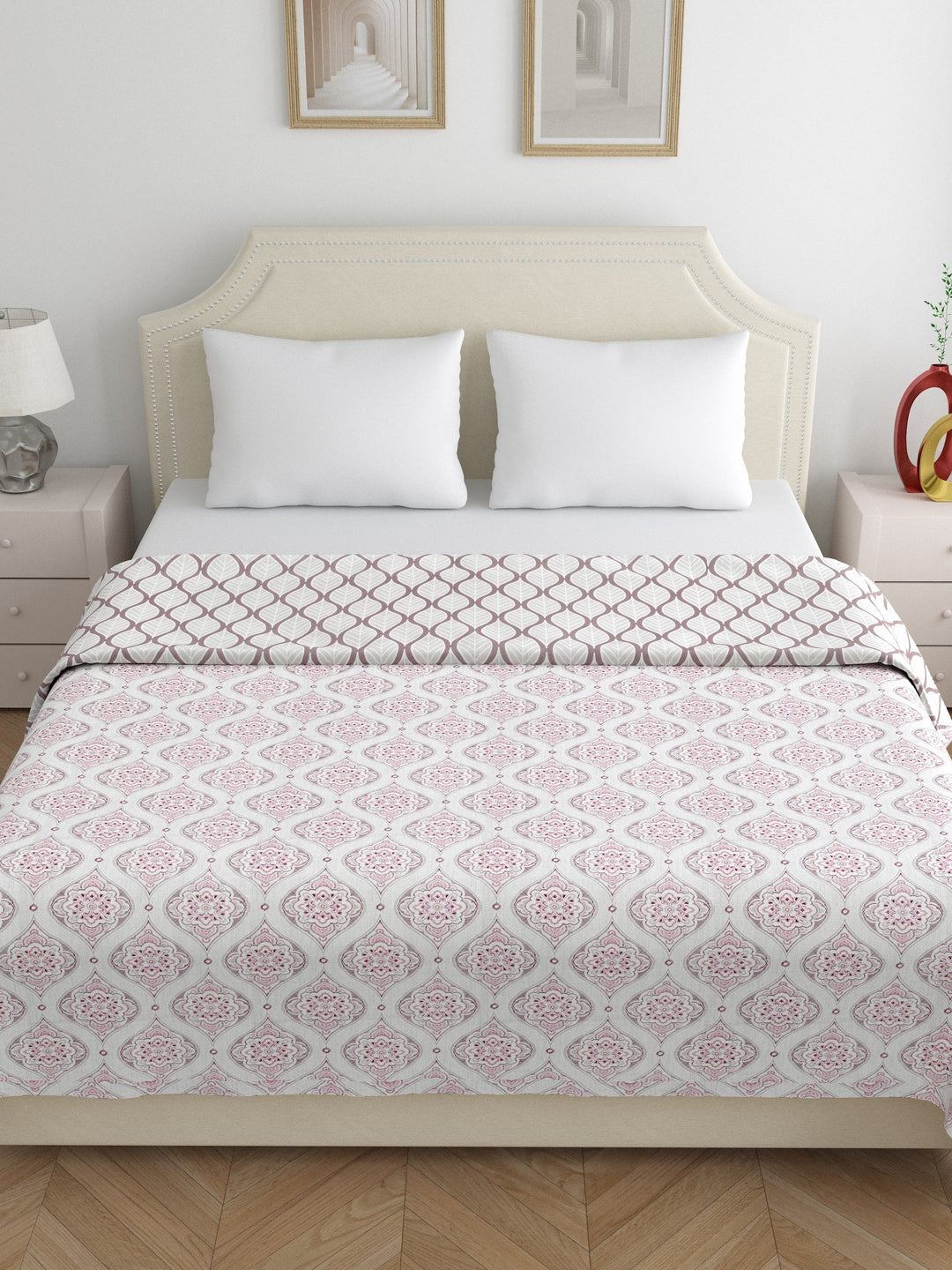 Home Ecstasy 100% Cotton Dohars for Double Bed | 210 TC | Purple